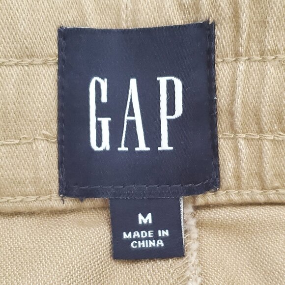 GAP Tan Pull-On Drawstring Elastic Waist Casual Pants With Pockets NWOT Size M - Picture 8 of 11
